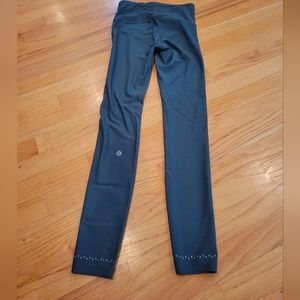 Lululemon high rise zoned in tight 27" leggings teal green jasper sz 4